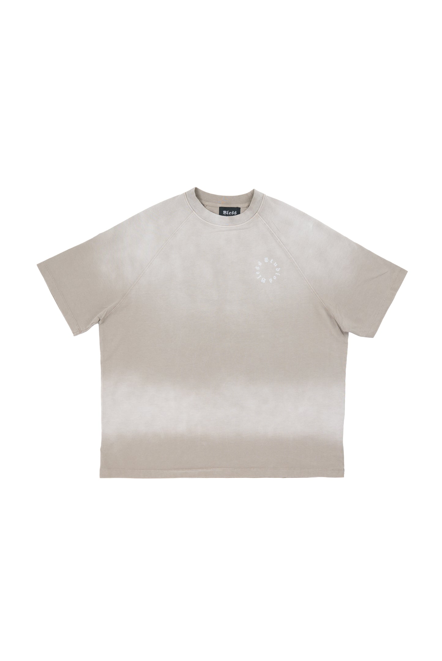 T-shirt Rhinestone Cross - Washed Grey