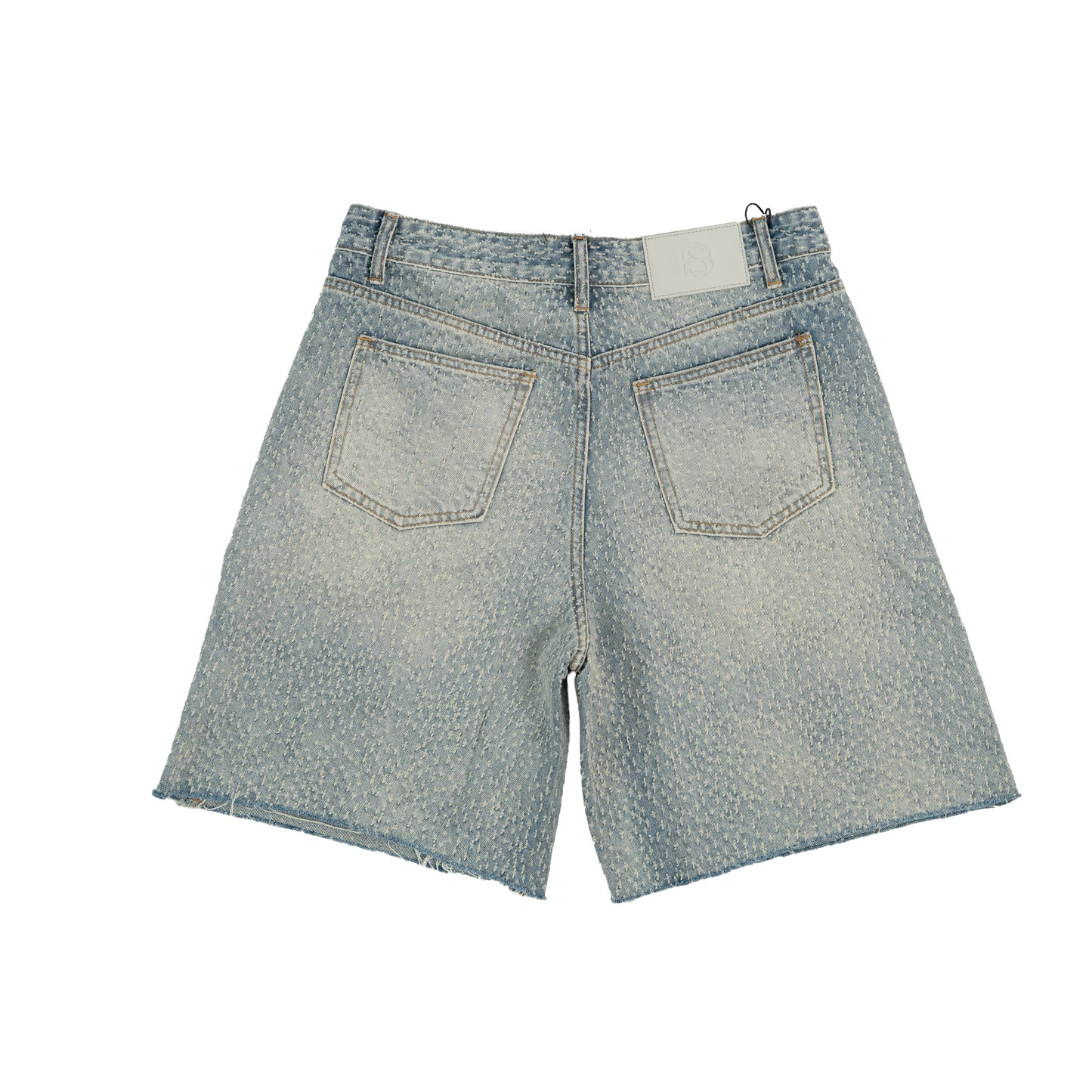Full Rips Denim Short - Blue