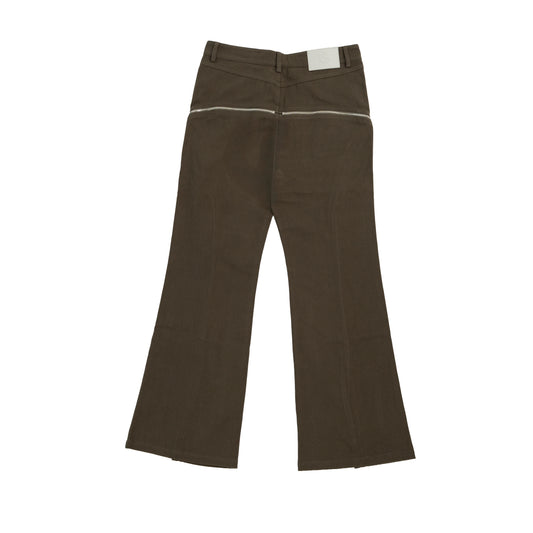 Zipper Flare Denim - Dark Gray